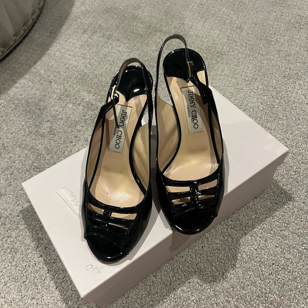 Jimmy Choo Black Strappy Heels